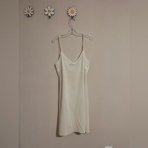 Banana Republic Cream V-Neck Sheer Slip Dress Size 6 Festival
